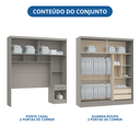 Ver mais imagens de Guarda-Roupa Modulado com Ponte Casal 4 Portas 3 Gavetas Classic