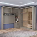 Ver imagem 2 de Guarda-Roupa Modulado com Ponte Casal 4 Portas 3 Gavetas Classic