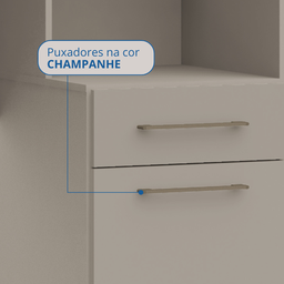 Guarda-Roupa Modulado com Ponte Casal 4 Portas 3 Gavetas Classic  - 4