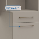 Ver imagem 4 de Guarda-Roupa Modulado com Ponte Casal 4 Portas 3 Gavetas Classic