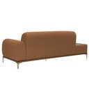 Ver mais imagens de Sofá Molino 3 Lugares 180cm C/mesa Auxiliar Direito Pés Ouro.f Bouclé Terracota - Nexta Casa