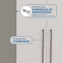 Ver imagem 3 de Guarda-Roupa Modulado Solteiro 8 Portas 2 Gavetas com Escrivaninha Elegance 