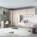 Ver imagem 1 de Guarda-Roupa Modulado Solteiro 8 Portas 2 Gavetas com Escrivaninha Elegance 