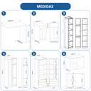 Ver mais imagens de Guarda-Roupa Modulado Solteiro 8 Portas 2 Gavetas com Escrivaninha Elegance 