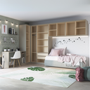 Ver imagem 2 de Guarda-Roupa Modulado Solteiro 8 Portas 2 Gavetas com Escrivaninha Elegance 