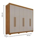 Ver imagem 4 de Guarda Roupa Elegance Plus 6 Portas 6 Gavetas MDF Cinamomo-Off 240cm Elegance