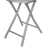 Banqueta Dobrável Com Encosto Em Aço 74cm Cinza - 3