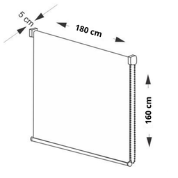 Persiana Rolo Translúcida Breeze Cinza Escuro 180 (L) x 160 (A) cm Cortina Screen Solar 1,80 X 1,60 - 8