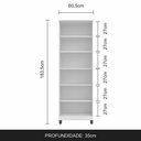 Ver imagem 7 de Armário Multiuso Organizador Sapateira 2 Portas Helen Branco - M.a Branco