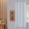 Cortina Blackout 1,10 X1,30 Folha Unica Ilhos para Provador Corta Luz Cor Branco - 1