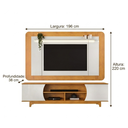 Ver imagem 2 de Bancada com Painel Ector 2 Portas com Led Suporte para Tv de Ate 70 Polegadas Cedro Bali - Dj Moveis