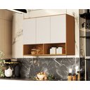 Ver imagem 2 de Armario Aéreo Multiuso Quarto Sala Cozinha Bela 3 Portas:nature/off White