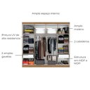 Ver imagem 3 de Guarda Roupas Casal Grande 8 Portas Sampa Marrom Reflecta / Amadeirado