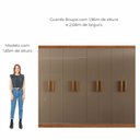 Ver imagem 6 de Guarda Roupas Casal Grande 8 Portas Sampa Marrom Reflecta / Amadeirado