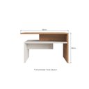 Ver imagem 3 de Mesa Centro para Sala de Estar 38cm x 60cm Montana Marrom Freijó/Off White