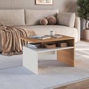 Ver imagem 1 de Mesa Centro para Sala de Estar 38cm x 60cm Montana Marrom Freijó/Off White