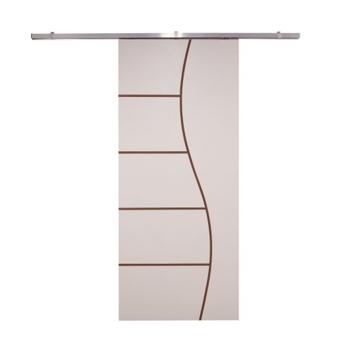 Porta de Correr Prime Frisada Kit Alumínio