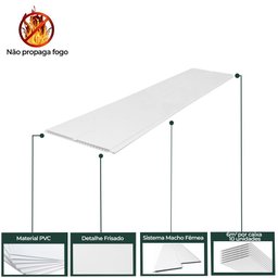 Forro de PVC 8mm 10 UN AZN - Branco Gelo - 5
