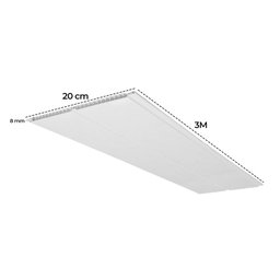 Forro de PVC 8mm 10 UN AZN - Branco Gelo - 6