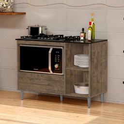 Balcão Cozinha para Cooktop de 5 Bocas Canela:canela - 2