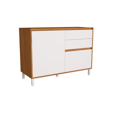 Balcão de Cozinha Denver Ph 3110 C/ 1 Porta 1 Porta Tempero 2 Gavetas e Divisor de Talheres S/