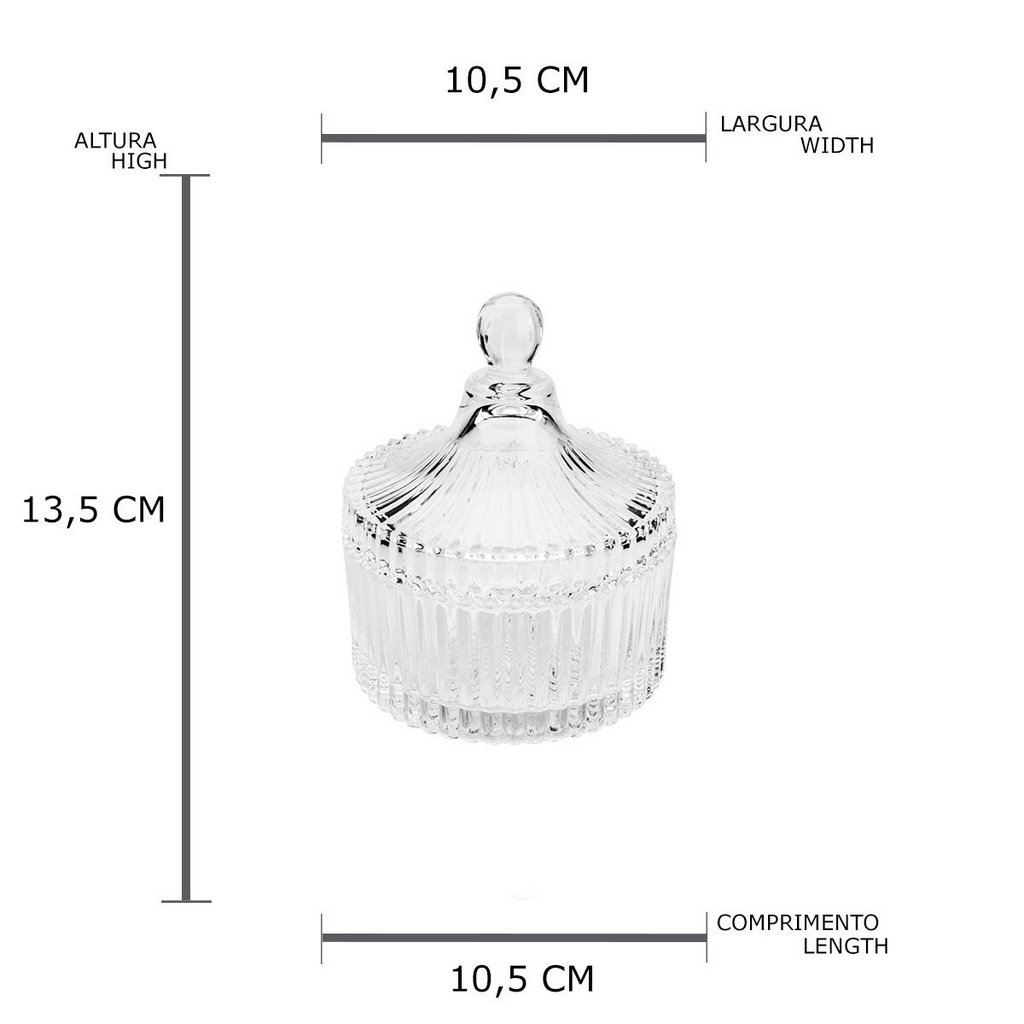 Bomboniere de Cristal Carousel 10x10x13cm - 8