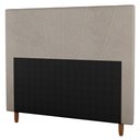 Ver imagem 1 de Cabeceira Cama Box Solteiro Dallas 90cm Suede Bege - Desk Design