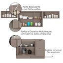 Ver imagem 4 de Cozinha Armário 4 Peças Balcão sem Tampo 280 cm Unna Gris Poliman