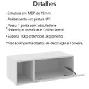 Ver imagem 5 de Gabinete 1 Porta com Cuba para Banheiro Bn3600x44 Branco Tecno Mobili