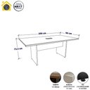 Ver imagem 3 de Mesa Reunião Corporativa 200cm X 90cm C/ Caixa de Tomada F5 Cor:cinza Sagrado com Preto