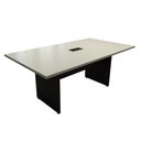 Ver imagem 2 de Mesa Reunião Corporativa 200cm X 90cm C/ Caixa de Tomada F5 Cor:cinza Sagrado com Preto