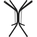 Ver imagem 1 de Pé Base Isa Preto 75cm Mesa Cozinha Jantar Madeira