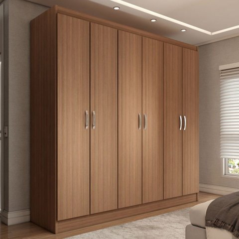 Guarda-roupa Casal Normandia 6 Portas 2 Gavetas Demolição - Panorama Móveis