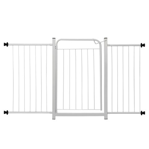 Grade Proteção Segurança Portão Pet 80cm Branco Bebê Cão com Extensor 1 de 30cm e 1 de 40cm Itagold