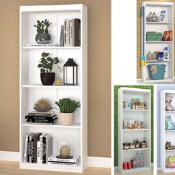 Armário Balcão Expositor De Brinquedos S/ Portas Branco - 2 Armário Balcão Expositor De Brinquedos S/ Portas Branco - 2