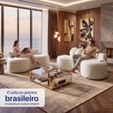 Ver imagem 2 de Conjunto de Sofá 3 e 2 Lugares Veda Xpand Tech Tecido Bouclê Bege Claro Cama Inbox