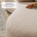 Ver imagem 5 de Conjunto de Sofá 3 e 2 Lugares Veda Xpand Tech Tecido Bouclê Bege Claro Cama Inbox