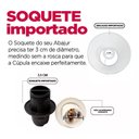 Ver imagem 3 de Cúpula de Abajur Luminaria de Tecido Algodão Soquete Importado Ref 24