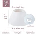 Ver imagem 2 de Cúpula de Abajur 30x15x45cm Tecido Algodão Soquete Importado Ref 24
