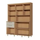 Ver imagem 3 de Cozinha Compacta 5 Portas 2 Gavetas Nesher Nobreza 160cm Mdf Carvalho/greige