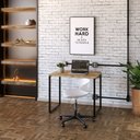 Ver imagem 2 de Kit 02 Mesas Para Escritório e Home Office Industrial Aspen 90 cm C01 Carvalho - Lyam Decor