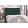 Cabeceira Decorativa Eva Casal 160cm Veludo Verde - Mozzelar - 4