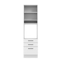 Ver imagem 2 de Torre Quente 60 Cm 1 Porta 3 Gavetas Branco Rustic/branco