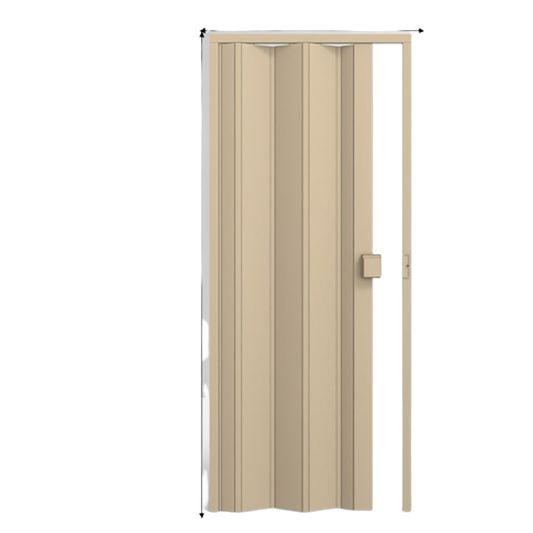 Porta Sanfonada Std Bege Liso 060x210:Bege