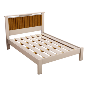 Cama Casal Ripada Alaska P/colchão 1.88x1.38:off White/ Naturale