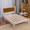 Ver imagem 4 de Cama Casal Ripada Alaska P/colchão 1.88x1.38:off White/ Naturale