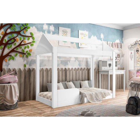 Cama Montessoriana Infantil CRY Para Colchão de 1500 x 700 mm Cor Branco JA