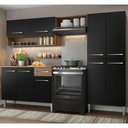 Ver imagem 1 de Armário de Cozinha Compacta 229cm Rustic/Preto Emilly Pop Madesa 02