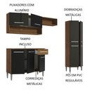 Ver imagem 4 de Armário de Cozinha Compacta 229cm Rustic/Preto Emilly Pop Madesa 02