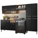 Ver imagem 3 de Armário de Cozinha Compacta 229cm Rustic/Preto Emilly Pop Madesa 02